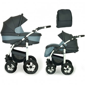 Коляска детская VERDI Babies Arcoo 2в1 цвет 1 (черный с темно-синим) черная рама Коляска детская VERDI Babies Arcoo 2в1 цвет 1 (черный с темно-синим) черная рама