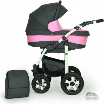 Коляска VERDI Arco 2 в 1, черный с розовым Коляска VERDI Arco 2 в 1, черный с розовым