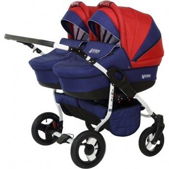Коляска VERDI Twin 2 в 1, синий с красным Коляска VERDI Twin 2 в 1, синий с красным